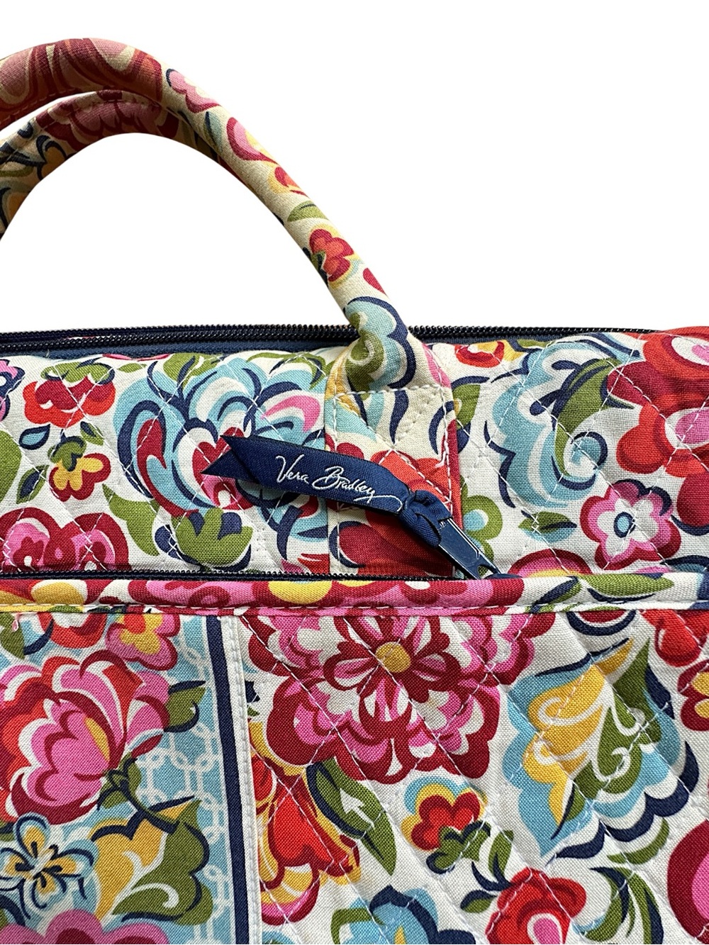 VERA BRADLEY 17” HARD SHELL QUILTED LAPTOP CASE PORTFOLIO HOPE GARDEN - Picture 8 of 15
